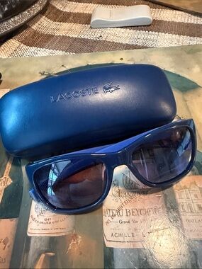 Lacoste Blue Men’s Sunglasses with Matching Hard Case